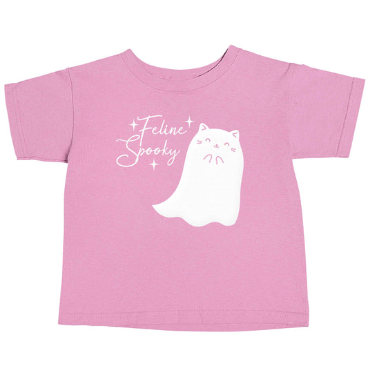 Feline spooky light pink baby toddler Tshirt 2 Years