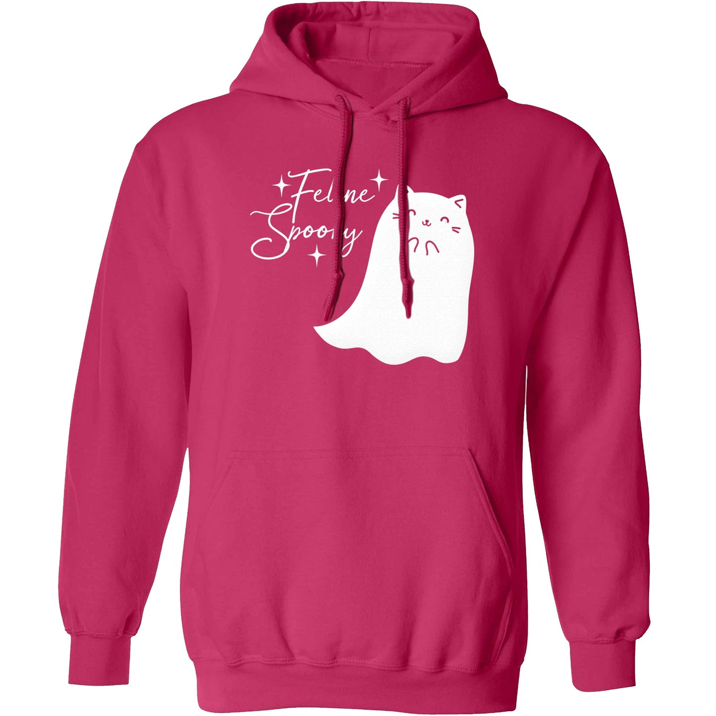 Feline spooky adults unisex pink hoodie 2XL