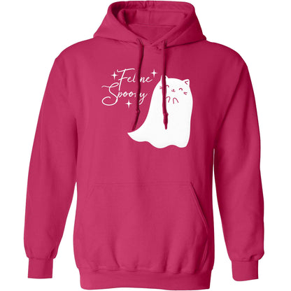 Feline spooky adults unisex pink hoodie 2XL