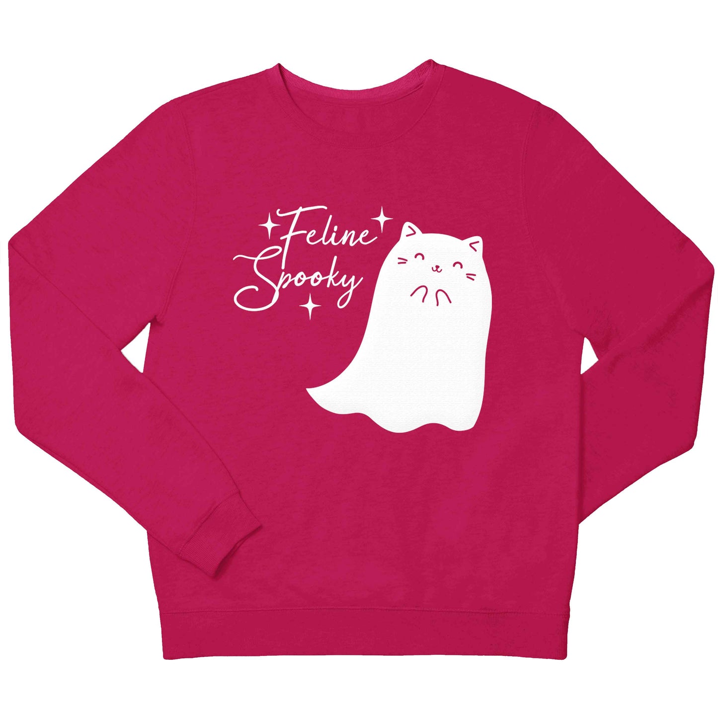 Feline spooky children's pink sweater 12-13 Years
