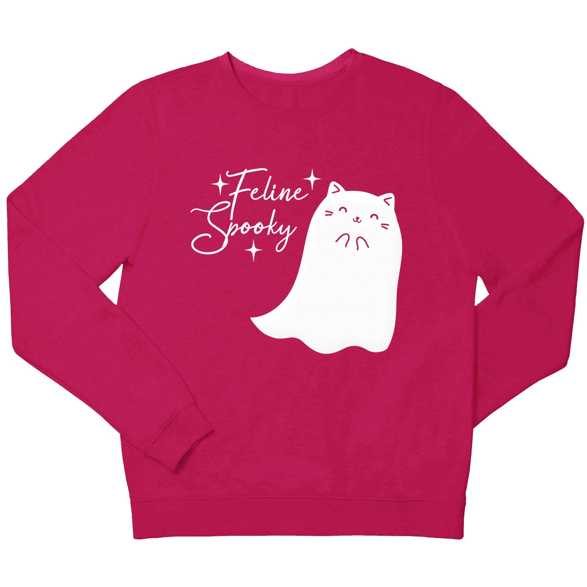 Feline spooky children's pink sweater 12-13 Years