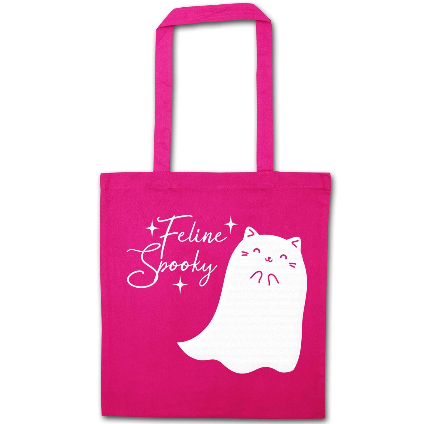 Feline spooky pink tote bag