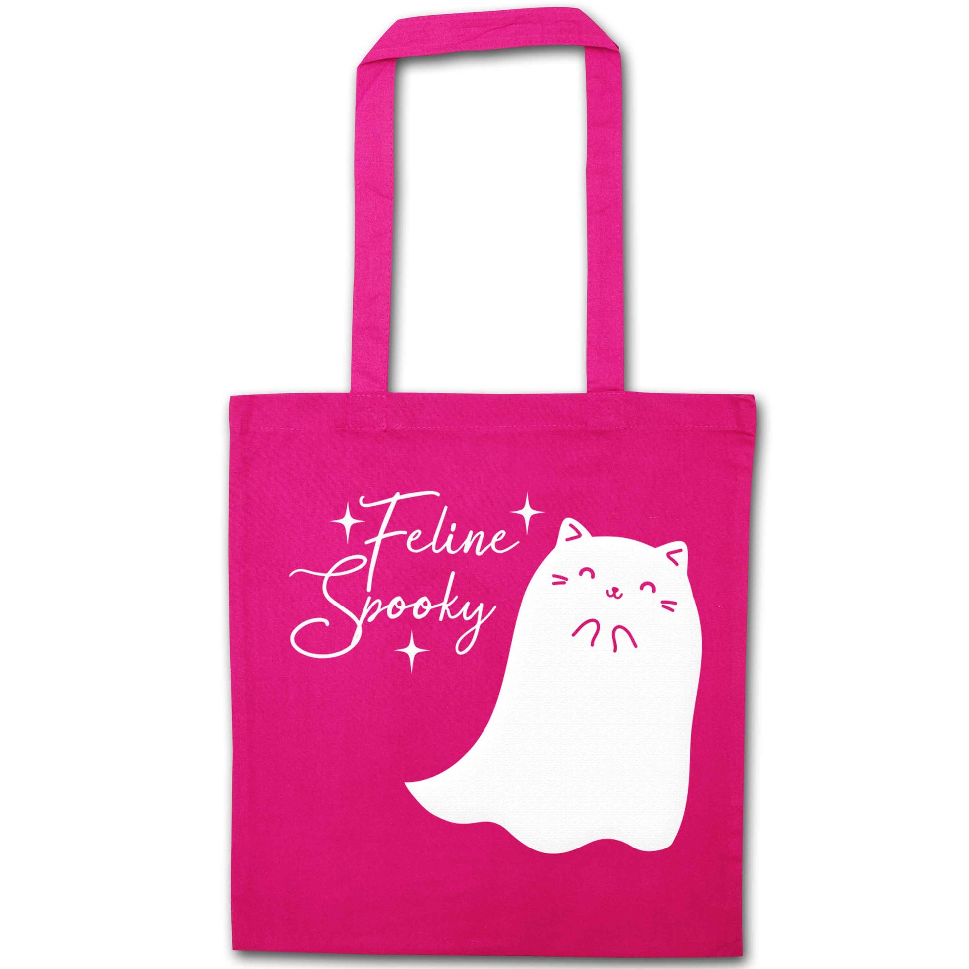 Feline spooky pink tote bag