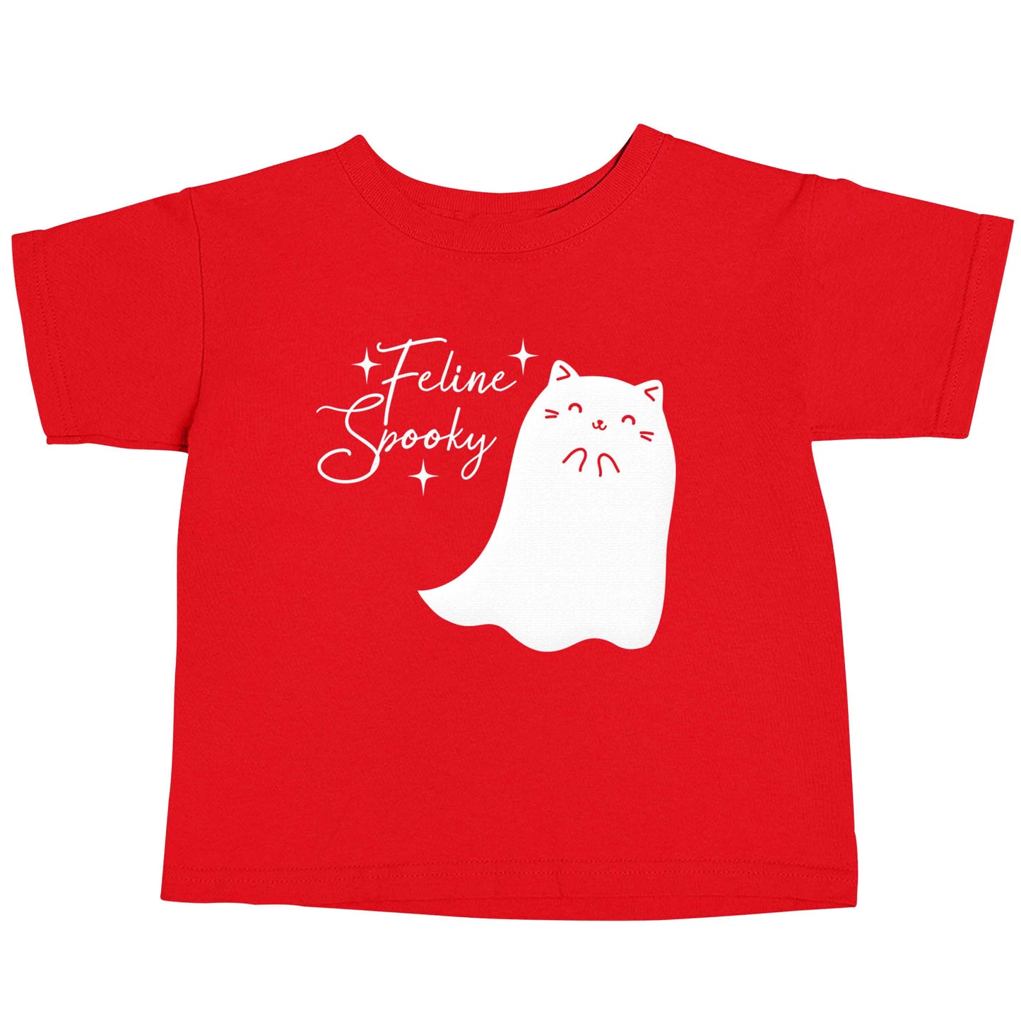 Feline spooky red baby toddler Tshirt 2 Years