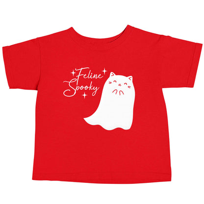 Feline spooky red baby toddler Tshirt 2 Years