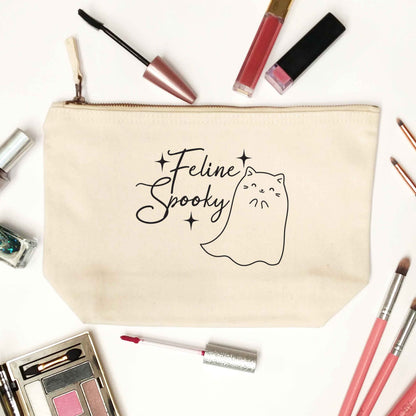 Feline spooky natural makeup bag