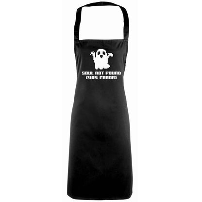 Soul not found (404 error) adults black apron