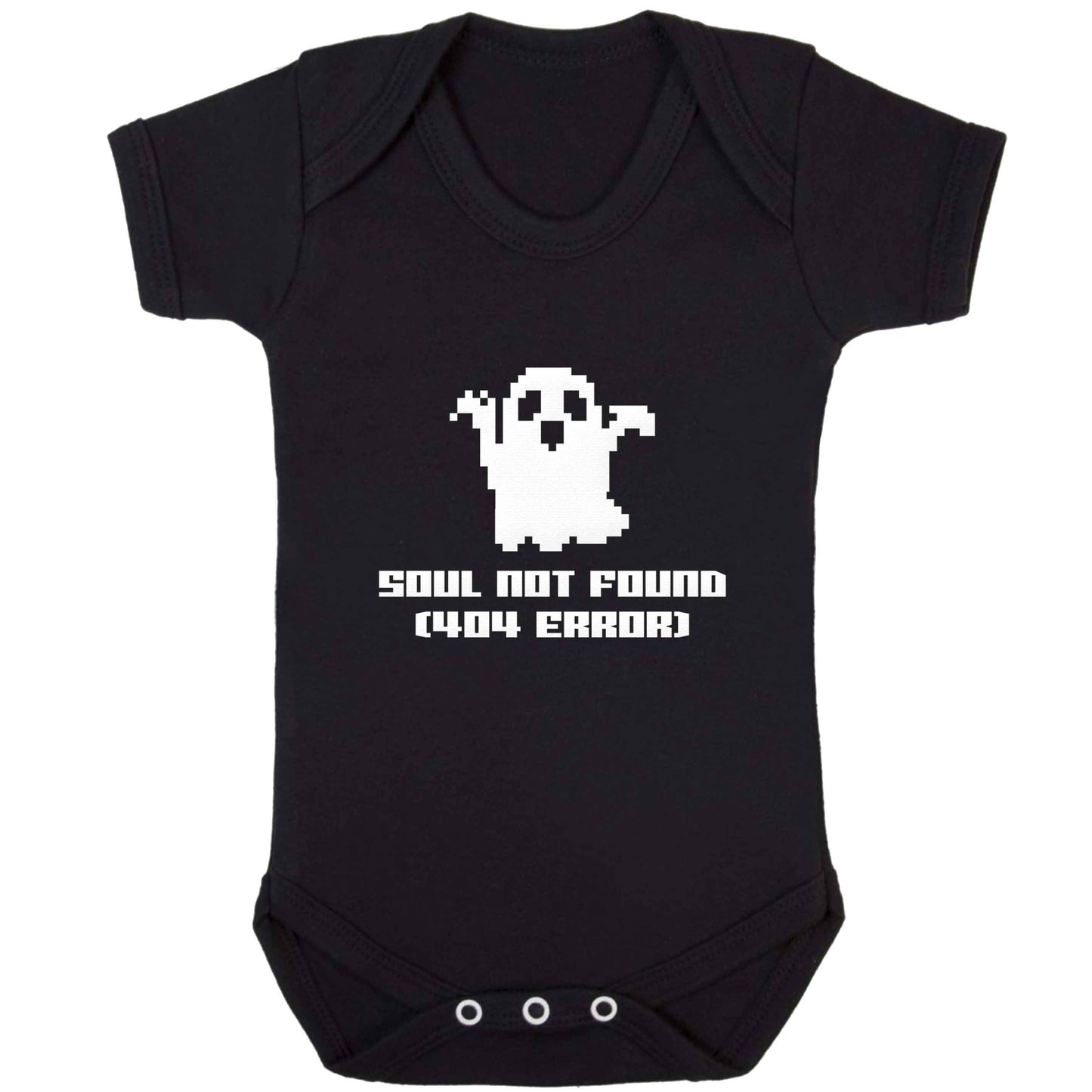 Soul not found (404 error) baby bodysuit black 18-24 months