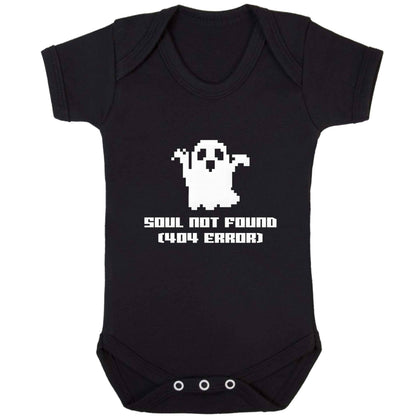 Soul not found (404 error) baby bodysuit black 18-24 months