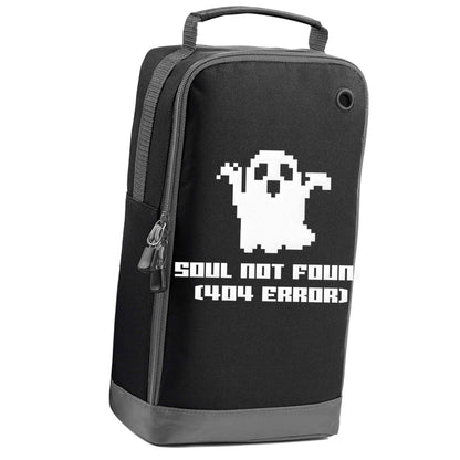 Soul not found (404 error) black sports shoe bag vertical print
