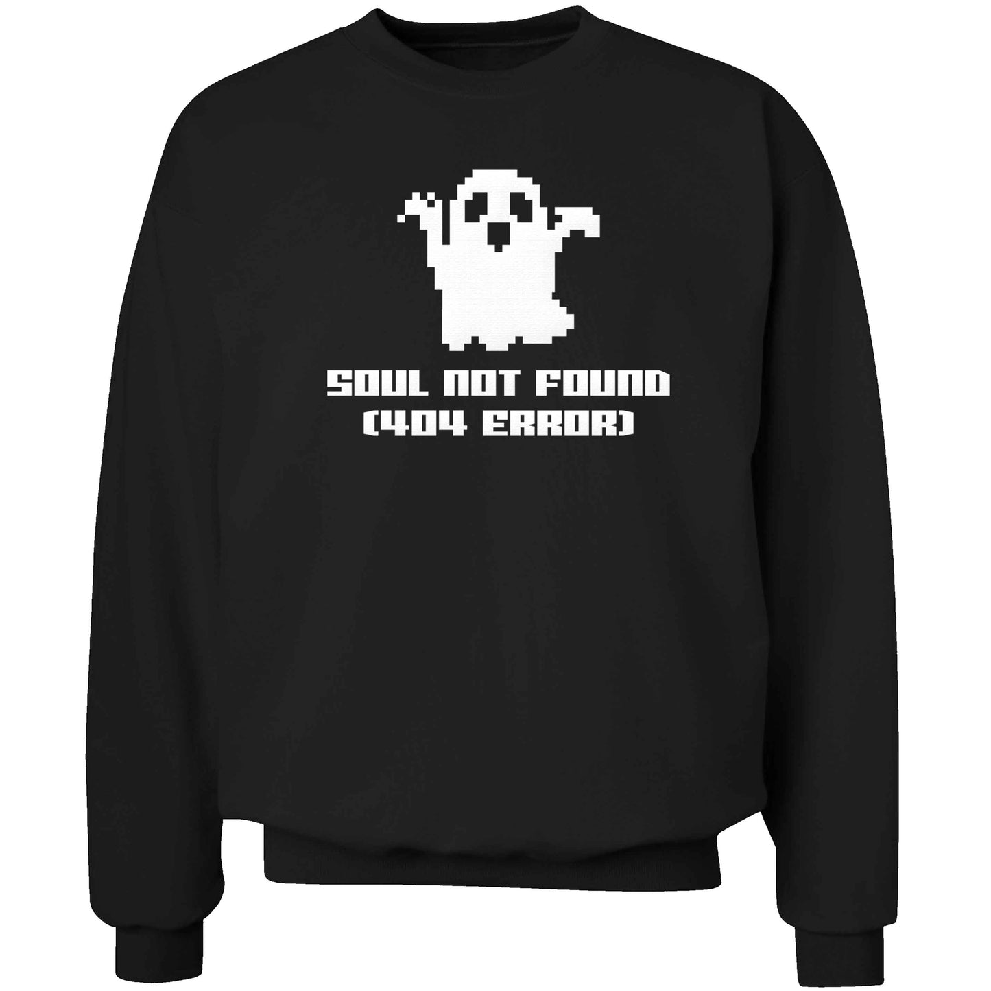 Soul not found (404 error) adult's unisex black sweater 2XL