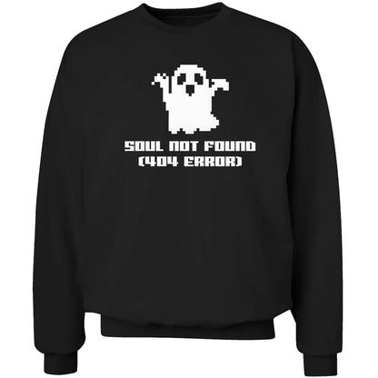 Soul not found (404 error) adult's unisex black sweater 2XL