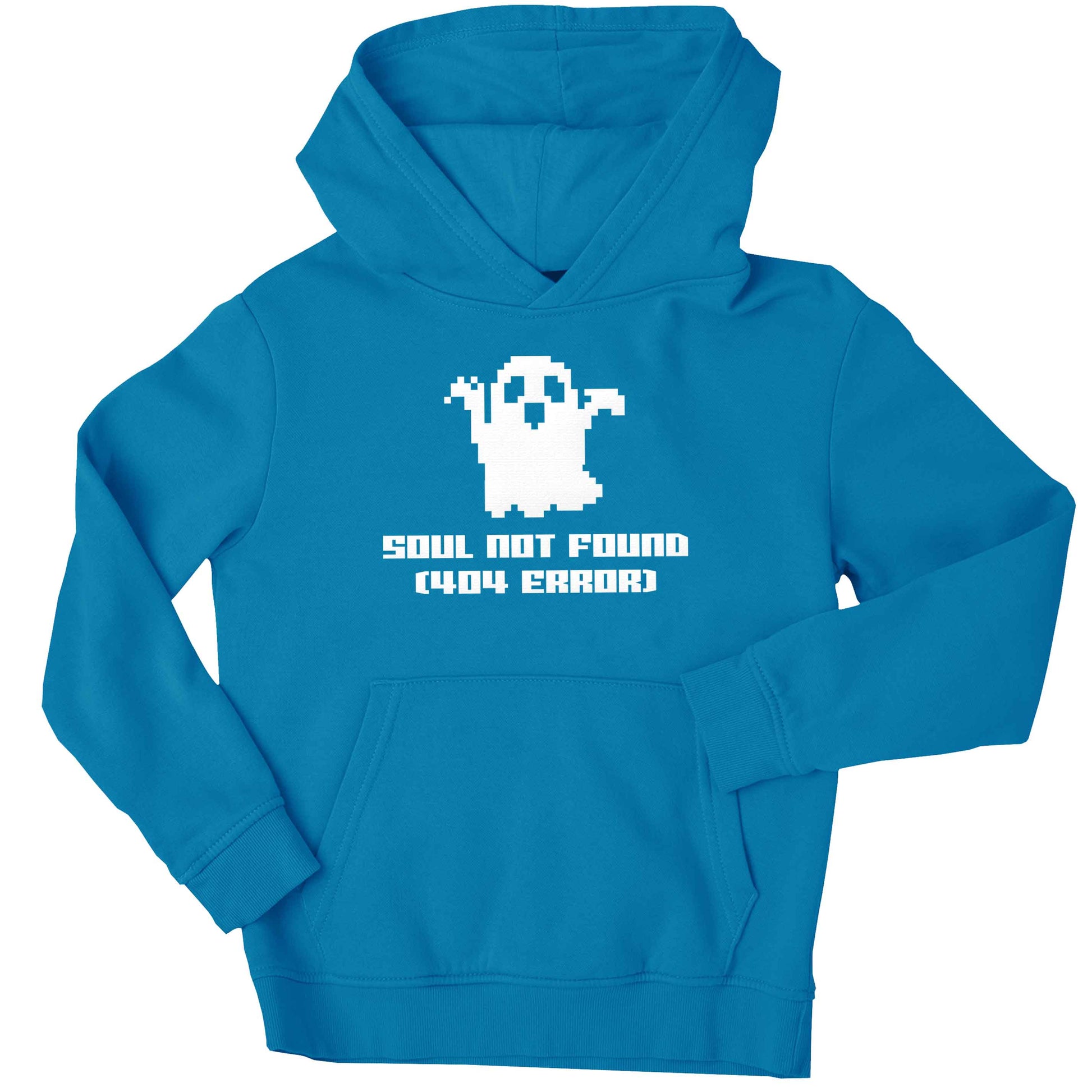 Soul not found (404 error) children's blue hoodie 12-13 Years