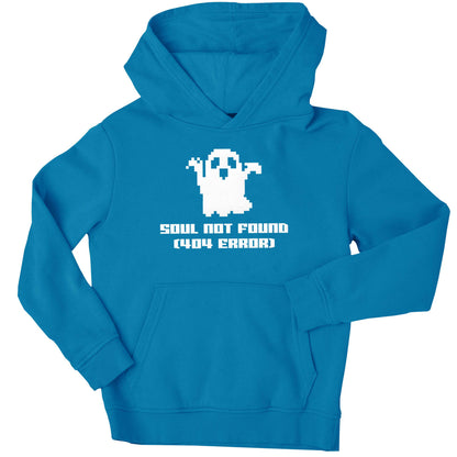 Soul not found (404 error) children's blue hoodie 12-13 Years