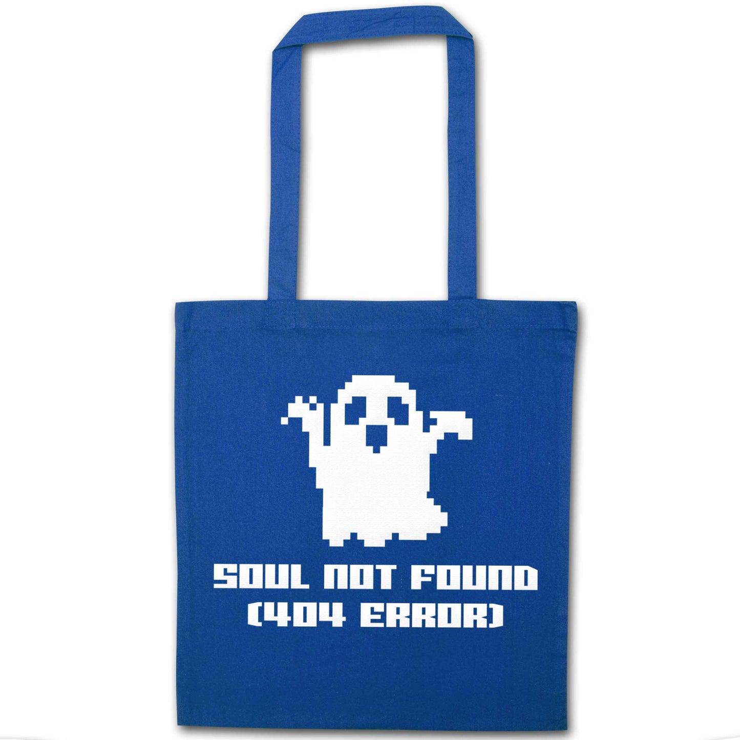 Soul not found (404 error) blue tote bag
