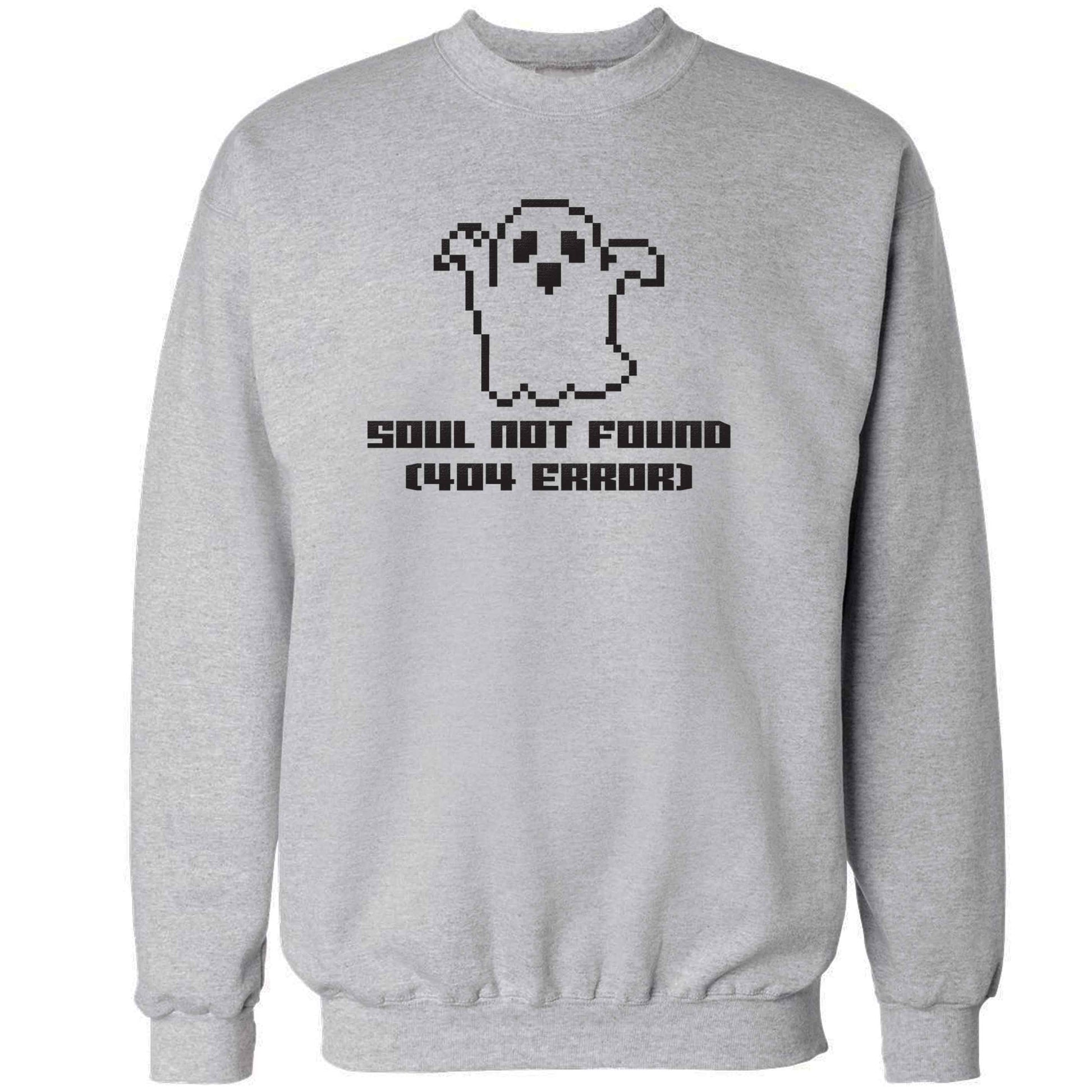 Soul not found (404 error) adult's unisex grey sweater 2XL