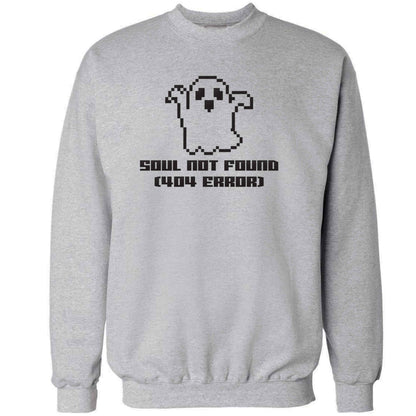 Soul not found (404 error) adult's unisex grey sweater 2XL