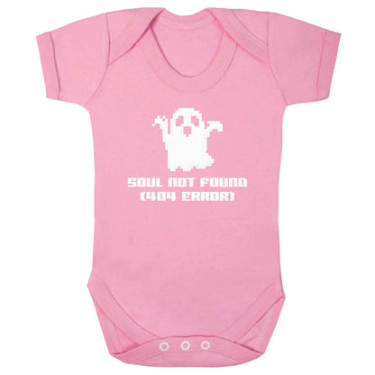 Soul not found (404 error) baby bodysuit pale pink 18-24 months