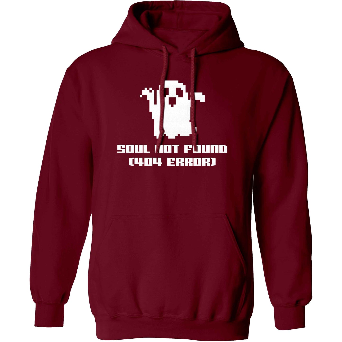Soul not found (404 error) adults unisex maroon hoodie 2XL