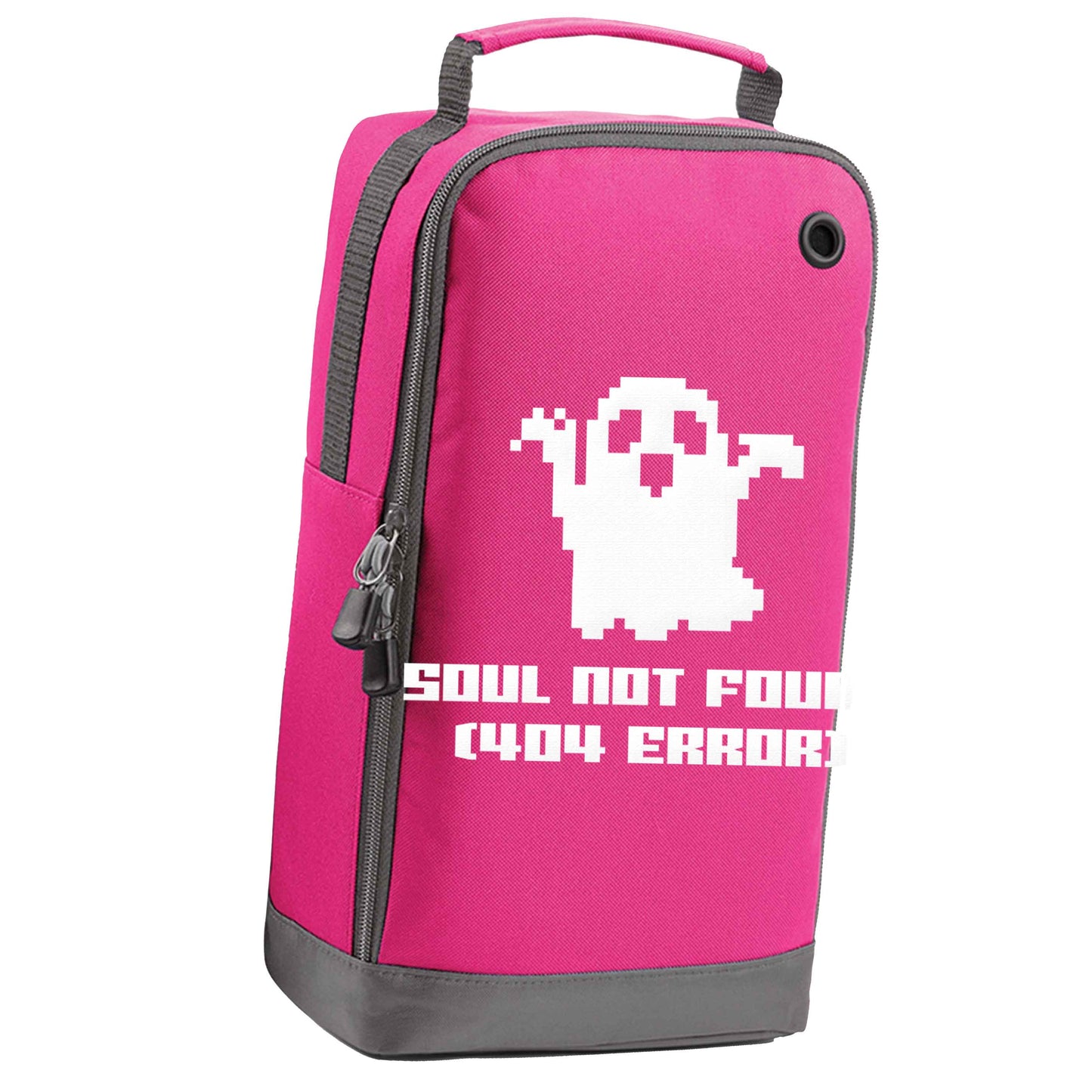 Soul not found (404 error) pink sports shoe bag vertical print
