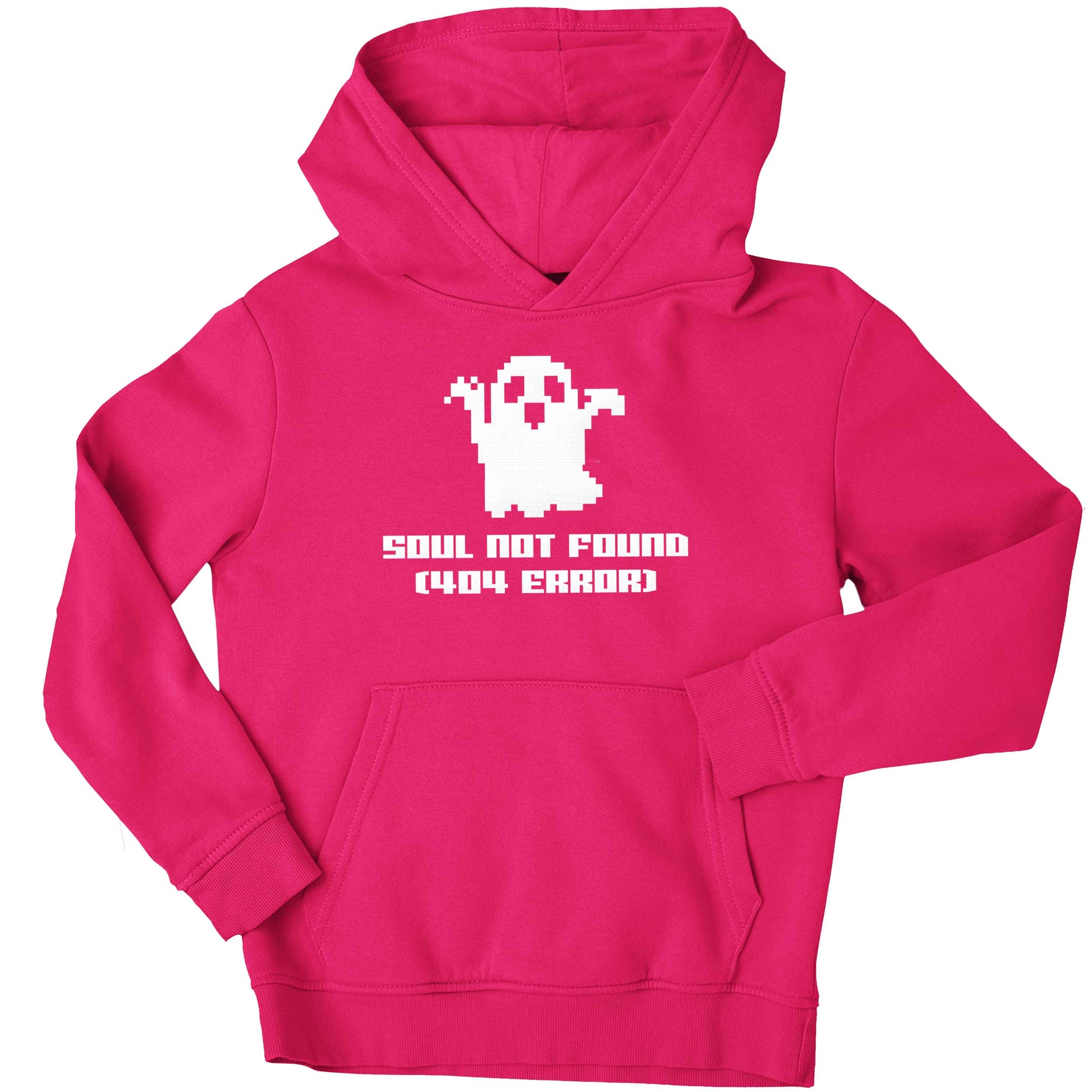 Soul not found (404 error) children's pink hoodie 12-13 Years