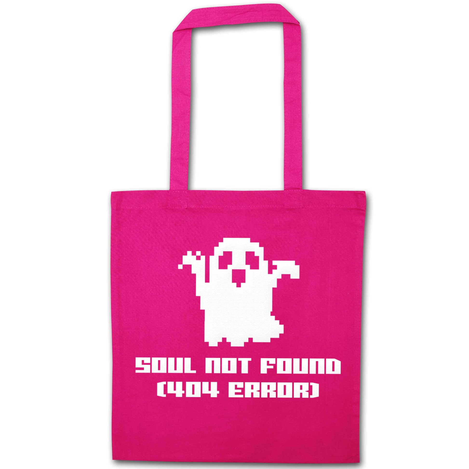 Soul not found (404 error) pink tote bag