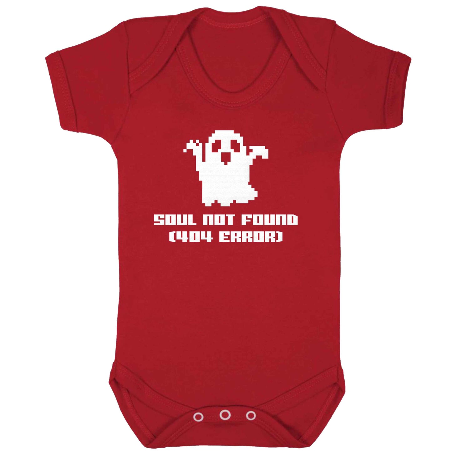 Soul not found (404 error) baby bodysuit red 18-24 months