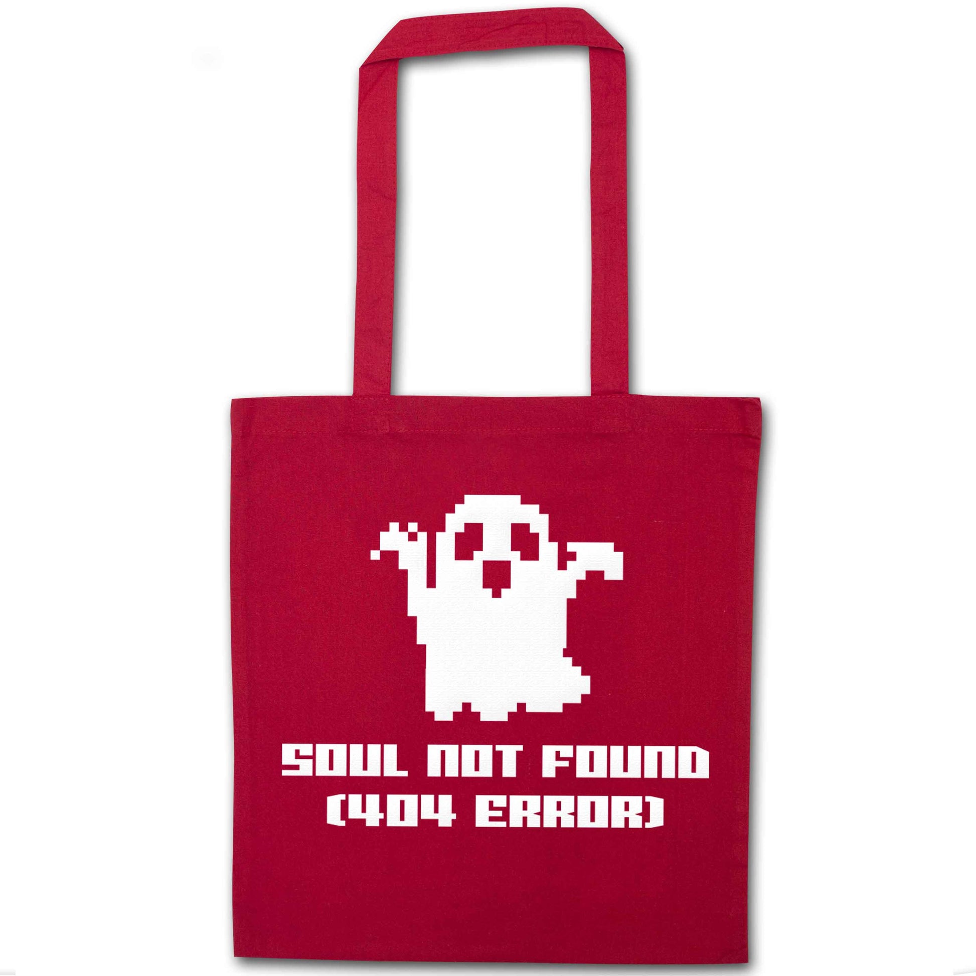 Soul not found (404 error) red tote bag