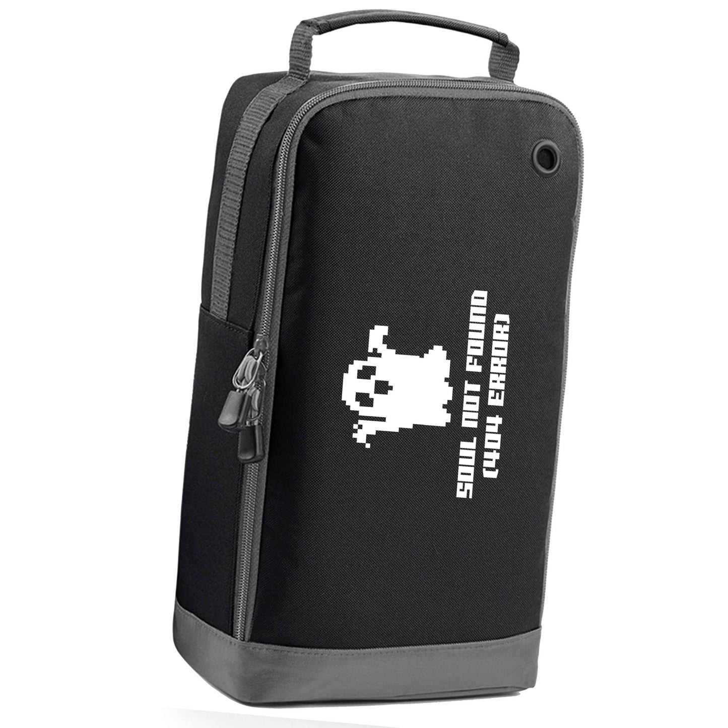 Soul not found (404 error) black sports shoe bag horizontal print