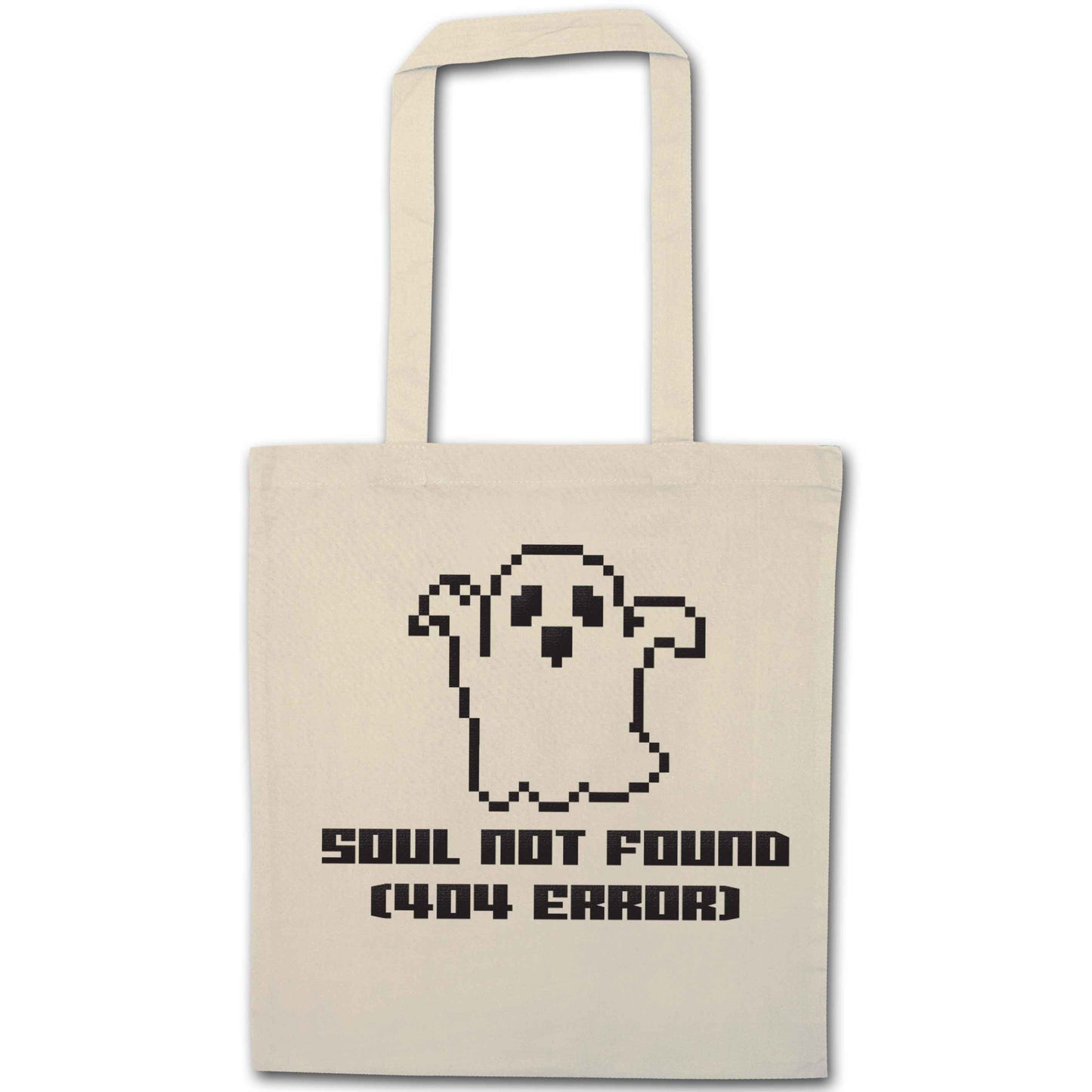 Soul not found (404 error) natural tote bag