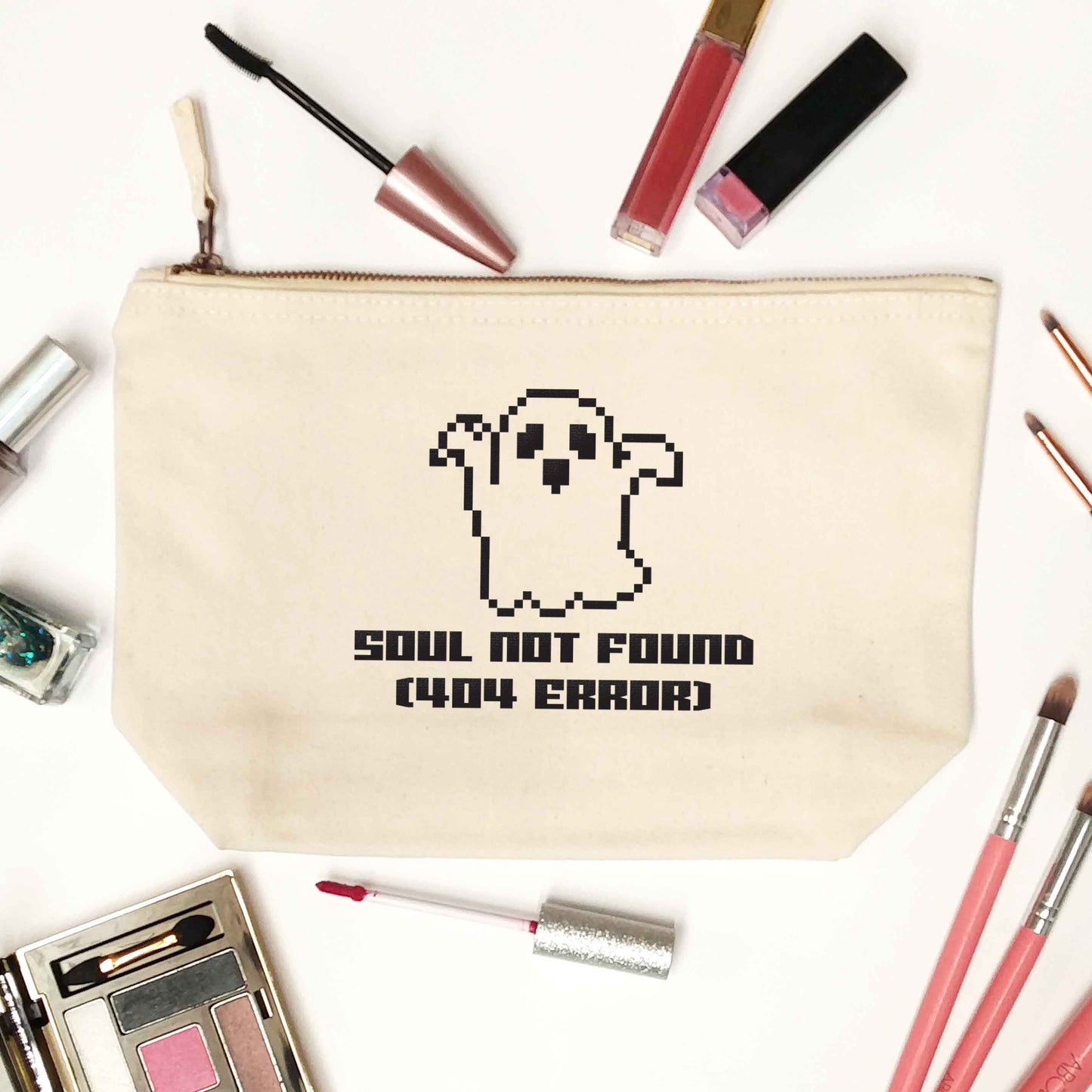 Soul not found (404 error) natural makeup bag