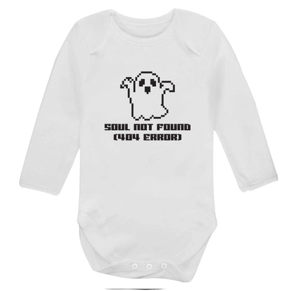 Soul not found (404 error) baby bodysuit long sleeved white 6-12 months