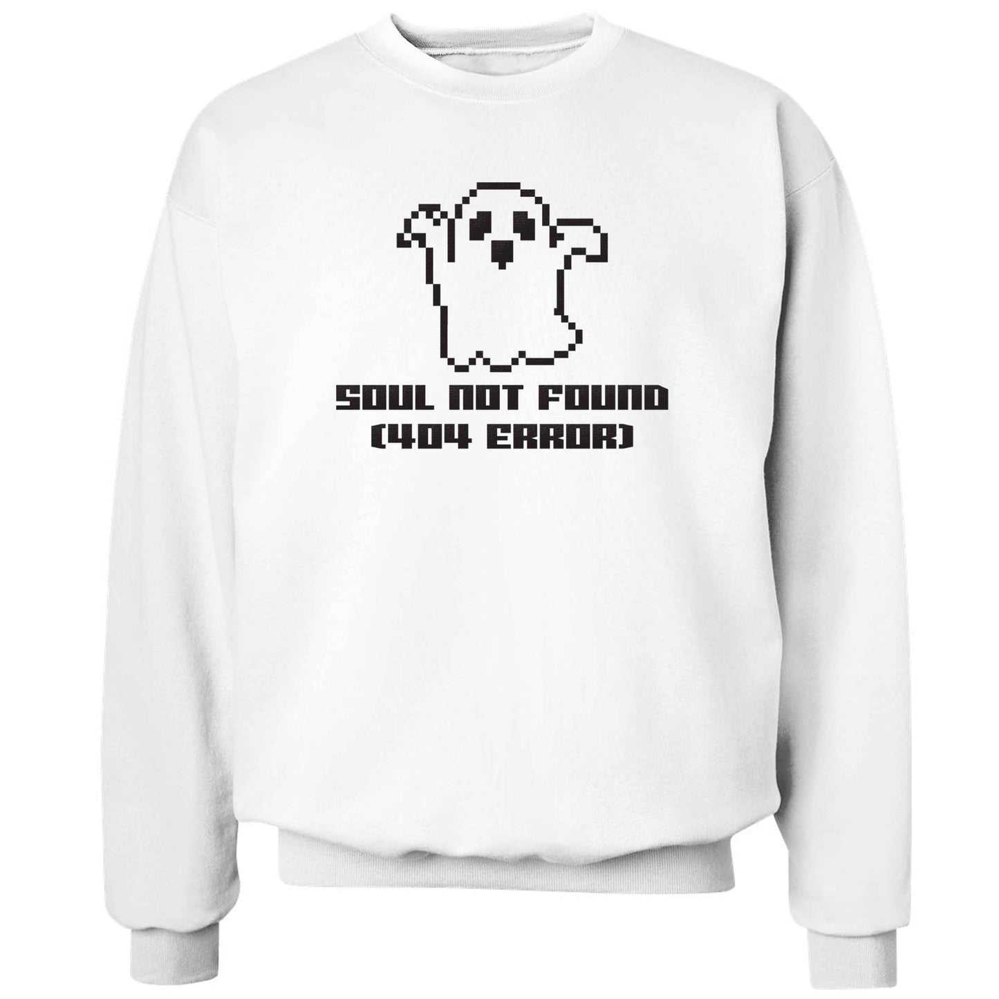 Soul not found (404 error) adult's unisex white sweater 2XL