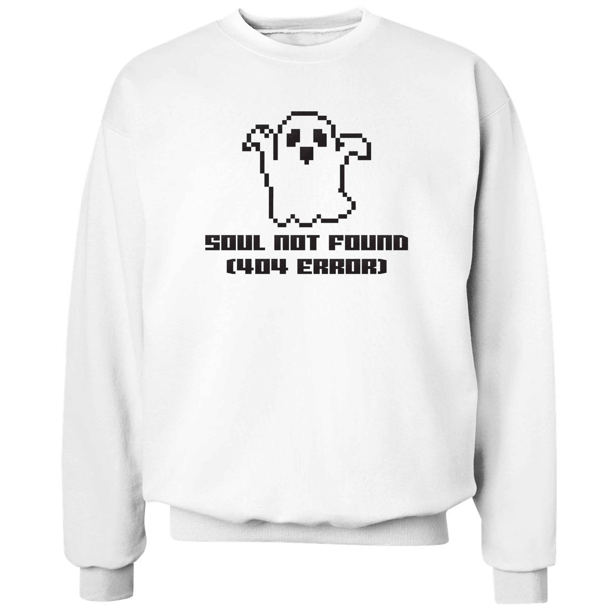 Soul not found (404 error) adult's unisex white sweater 2XL