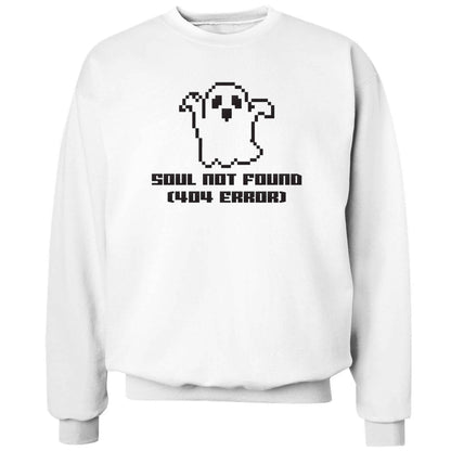 Soul not found (404 error) adult's unisex white sweater 2XL