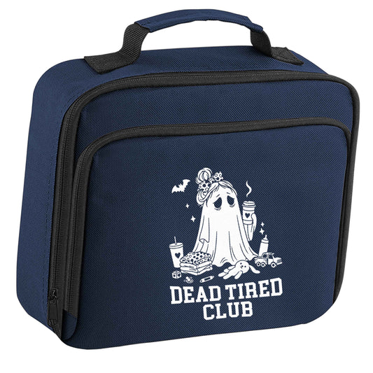 Dead tired club insulated navy lunch bag cooler