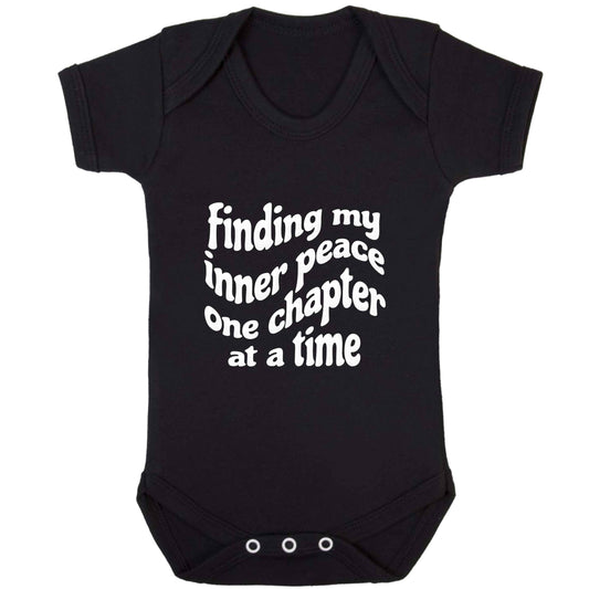 Finding My Inner Peace One Chapter at a Time baby bodysuit black 18-24 months