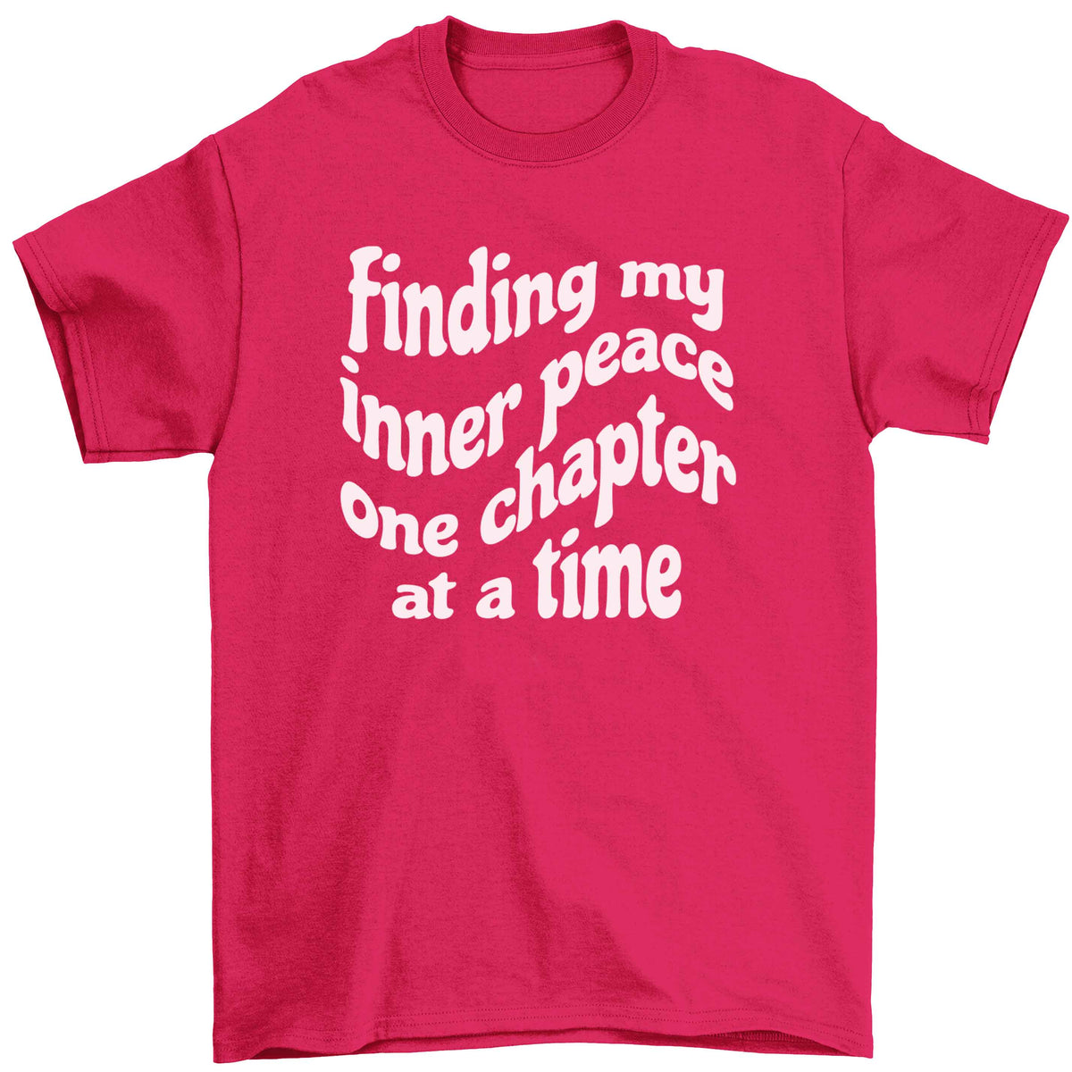 Finding My Inner Peace One Chapter at a Time Children's pink Tshirt 12-13 Years