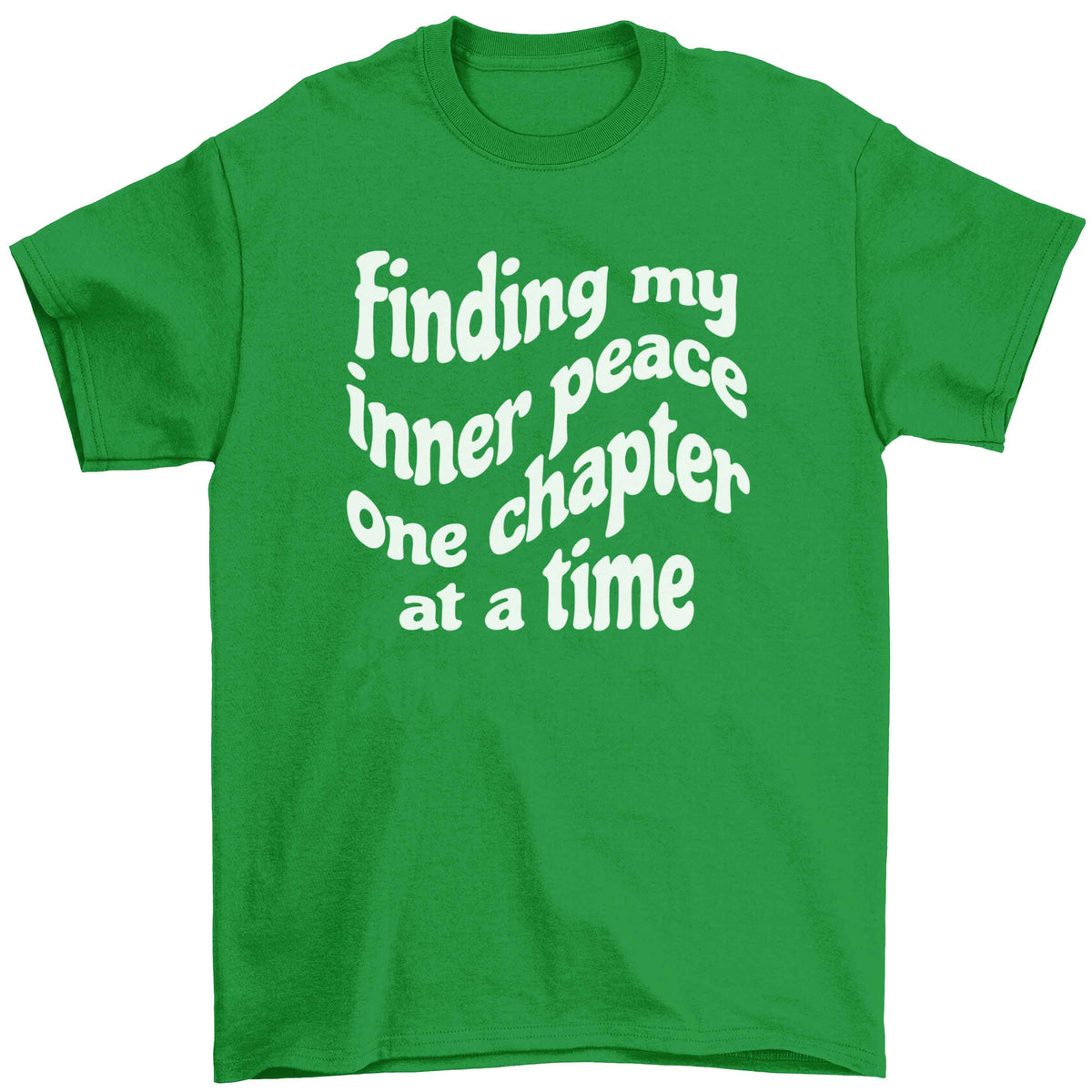 Finding My Inner Peace One Chapter at a Time Children's green Tshirt 12-13 Years