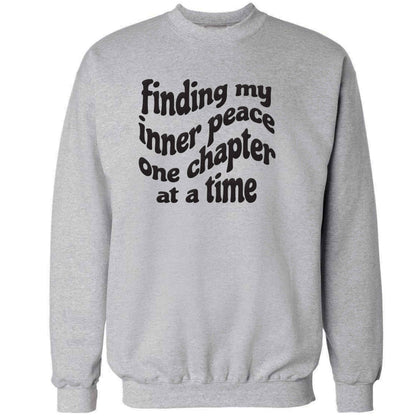 Finding My Inner Peace One Chapter at a Time adult's unisex grey sweater 2XL