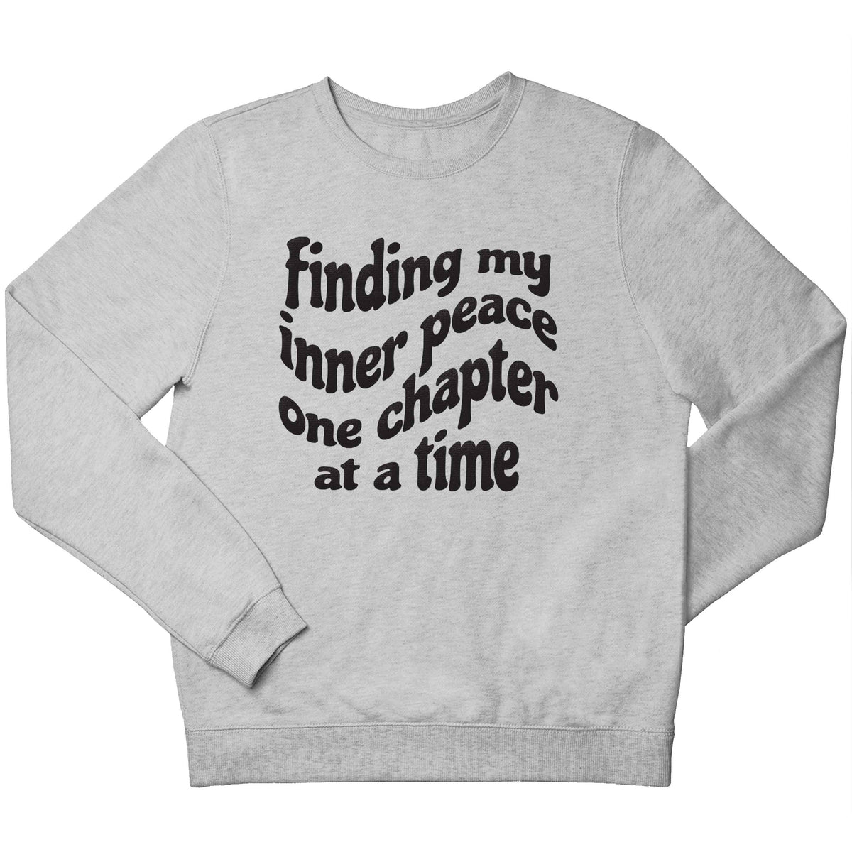 Finding My Inner Peace One Chapter at a Time children's grey sweater 12-13 Years