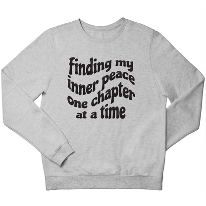 Finding My Inner Peace One Chapter at a Time children's grey sweater 12-13 Years