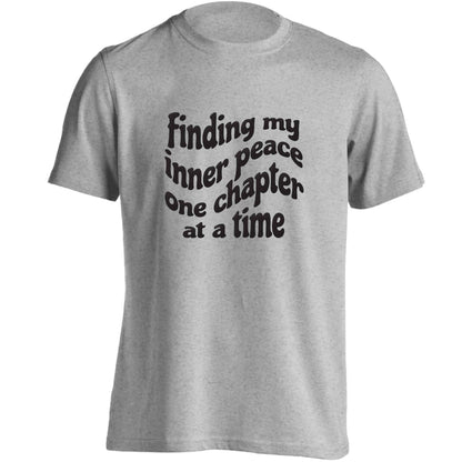 Finding My Inner Peace One Chapter at a Time adults unisex grey Tshirt 2XL
