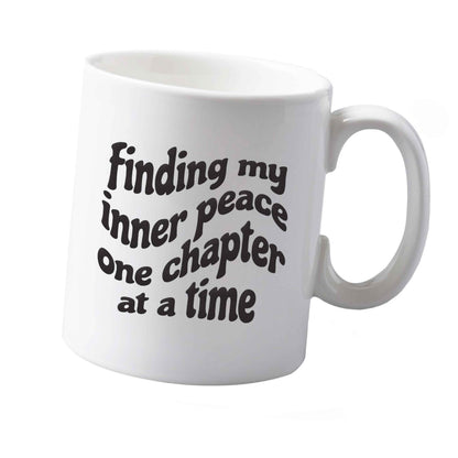 10 oz Finding My Inner Peace One Chapter at a Time ceramic mug right handed