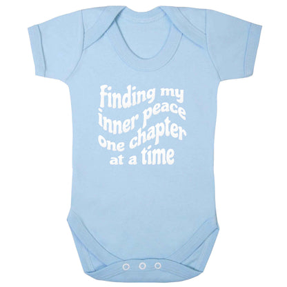 Finding My Inner Peace One Chapter at a Time baby bodysuit pale blue 18-24 months
