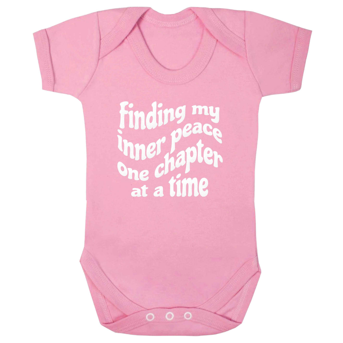 Finding My Inner Peace One Chapter at a Time baby bodysuit pale pink 18-24 months