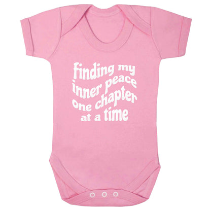 Finding My Inner Peace One Chapter at a Time baby bodysuit pale pink 18-24 months