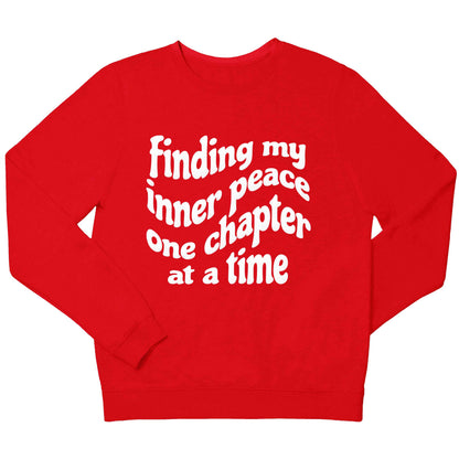 Finding My Inner Peace One Chapter at a Time children's red sweater 12-13 Years