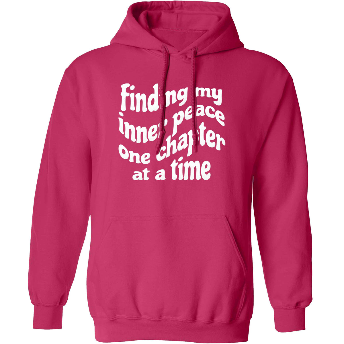 Finding My Inner Peace One Chapter at a Time adults unisex pink hoodie 2XL