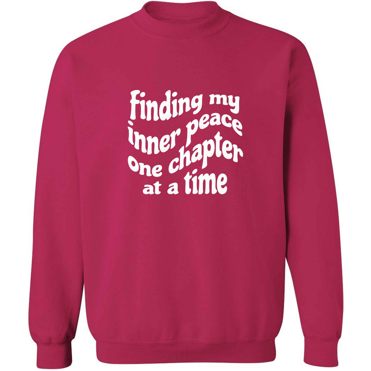 Finding My Inner Peace One Chapter at a Time adult's unisex pink sweater 2XL